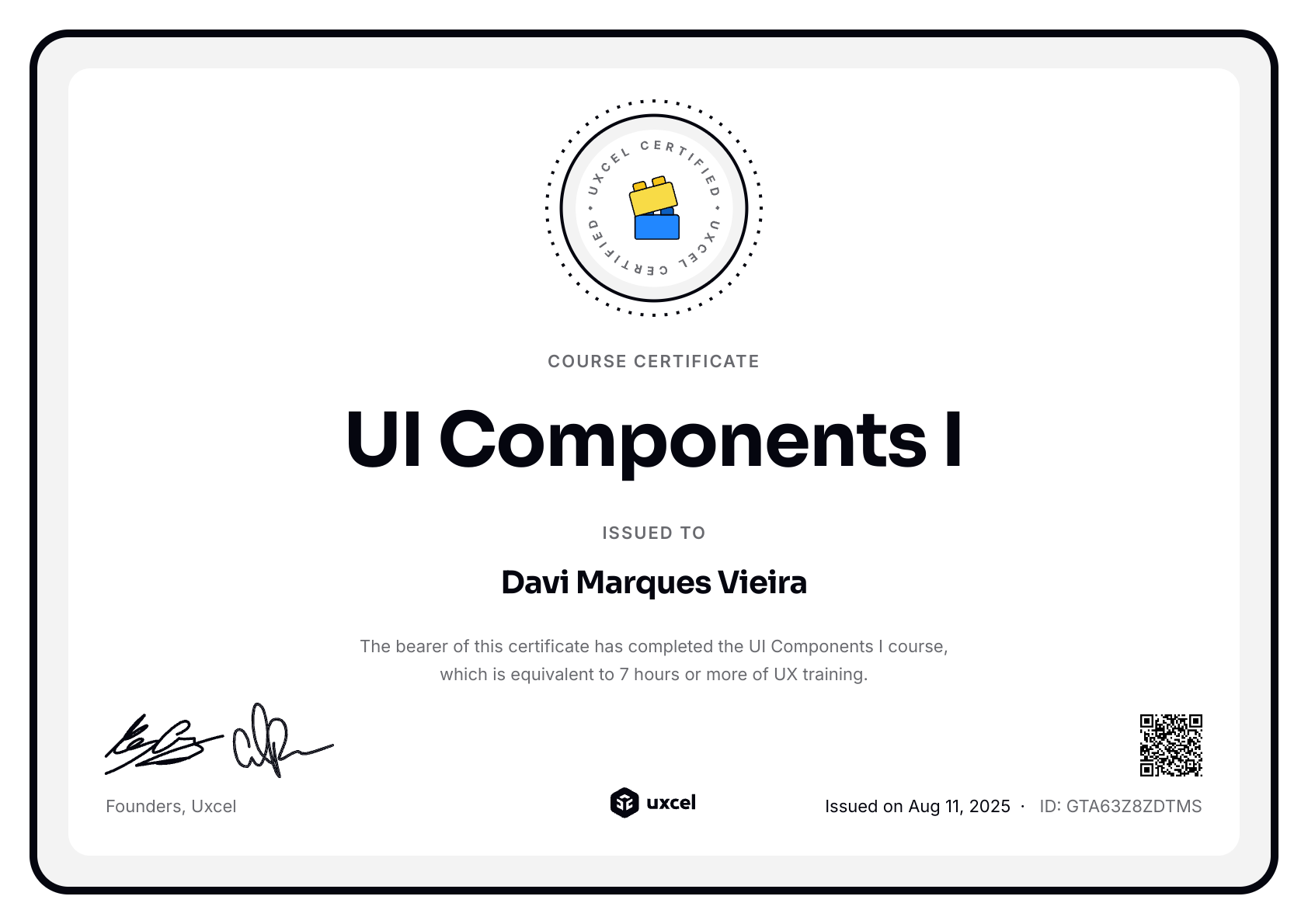 Davux's certificate